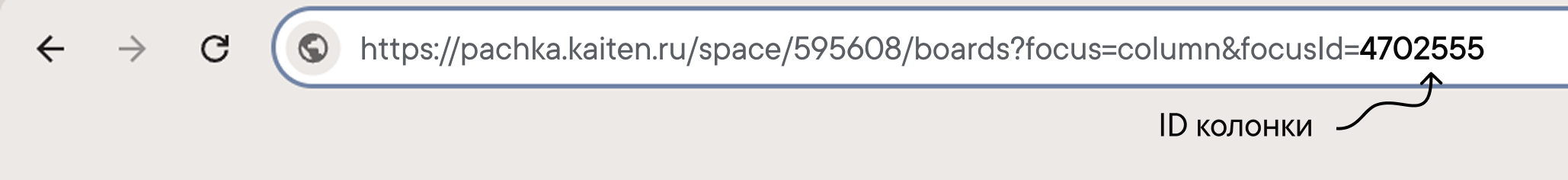 Пример задачи и ID